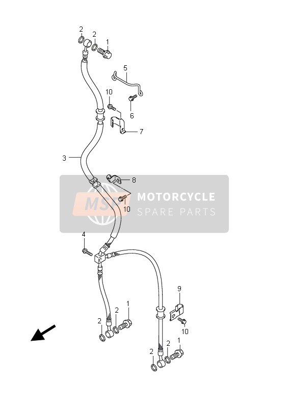 Suzuki AN650A BURGMAN EXECUTIVE 2011 BREMSSCHLAUCH VORNE (AN650 E19) für ein 2011 Suzuki AN650A BURGMAN EXECUTIVE